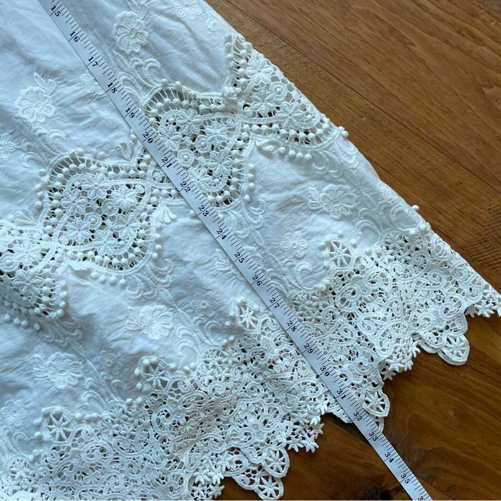 Anthropologie Eberjey Castaway White Cotton Lace Tunic Top Coverup sz M/L - Picture 12 of 12
